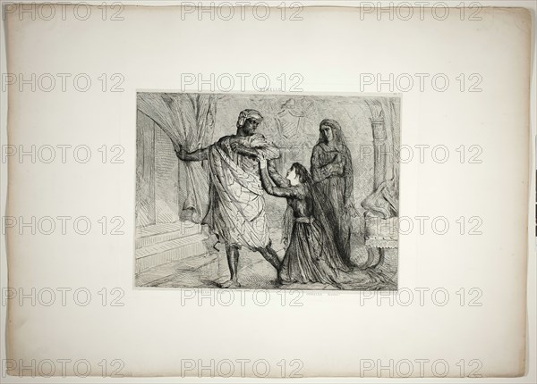 Away!, plate seven from Othello, 1844. Creator: Theodore Chasseriau.