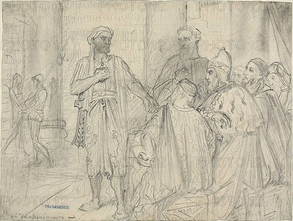 Othello's Speech to the Senators of Venice, c. 1844. Creator: Theodore Chasseriau.