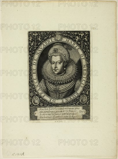 Marie de Médicis, Queen of France, Second Wife of Henry IV, n.d. Creator: Thomas de Leu.