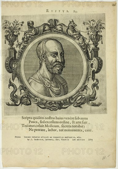 Portrait of Ruffus, published 1574. Creators: Unknown, Johannes Sambucus.