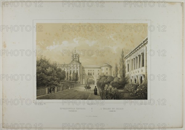 The Church at the Tsarskoé-Sélo Palace, c. 1820. Creator: C. Schultz.