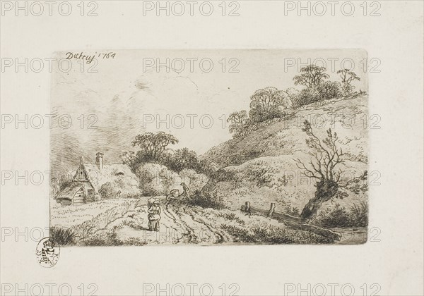 The Cornfield (Rembrandt Manner), 1764. Creator: Christian Wilhelm Ernst Dietrich.