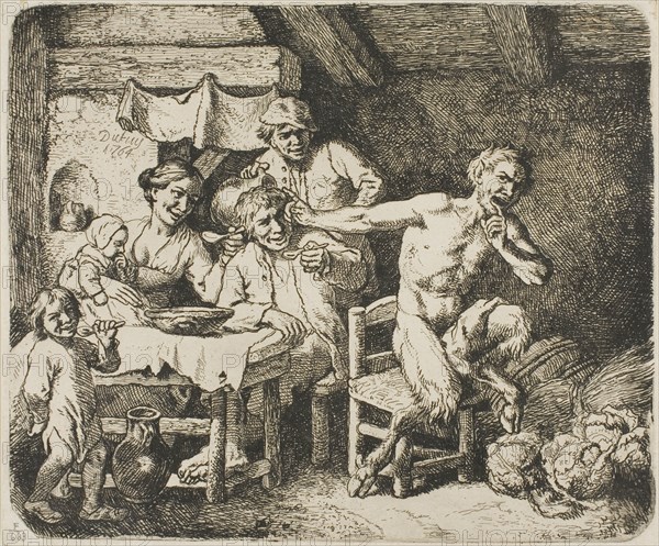 The Satyr in Peasant's House, 1764. Creator: Christian Wilhelm Ernst Dietrich.