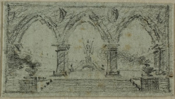 Porch with Gothic Arches, n.d. Creator: Domenico Quaglio II.