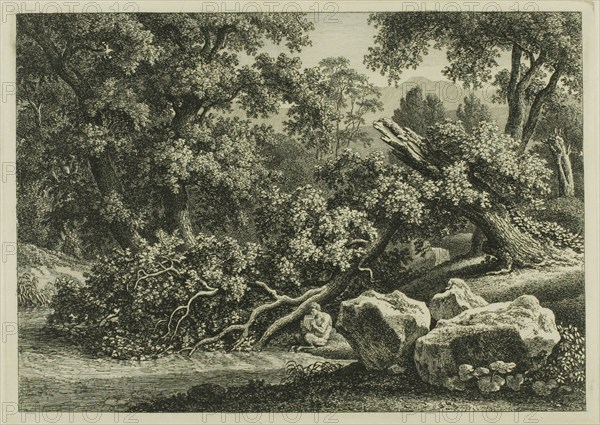 Landscape with Pan Playing a Flute, 1795. Creator: Johann Christian Reinhart.