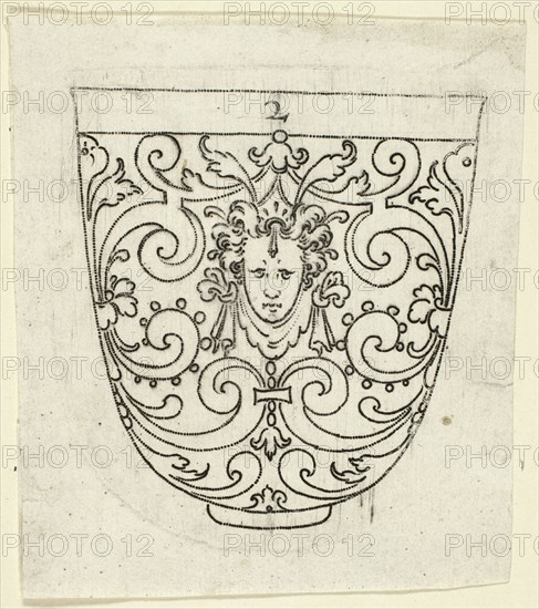 Plate 2, from XX Stuck zum (ornamental designs for goblets and beakers), 1601. Creator: Master AP.