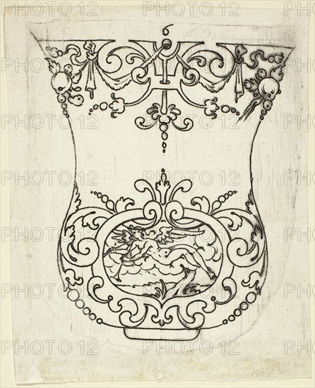 Plate 6, from XX Stuck zum (ornamental designs for goblets and beakers), 1601. Creator: Master AP.