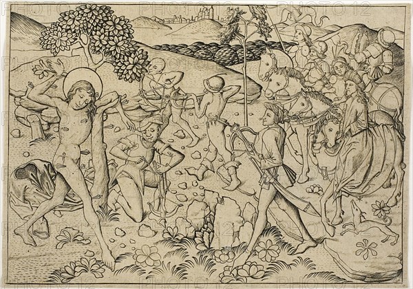 The Martyrdom of Saint Sebastian, 1450-60. Creator: Master ES.