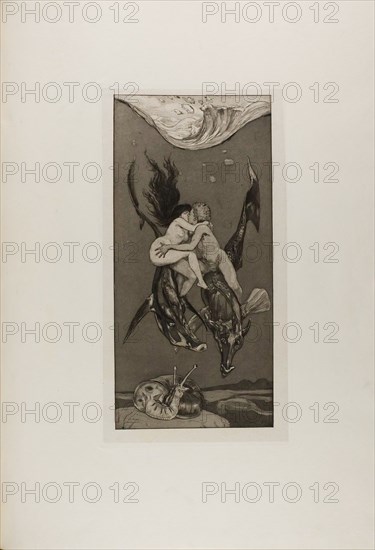 Temptation, plate four from A Life, 1884. Creator: Max Klinger.