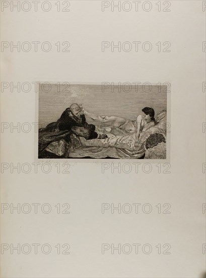 The Proposition, plate six from A Life, 1884. Creator: Max Klinger.