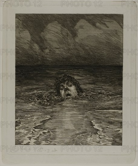 Downfall, plate twelve from A Life, 1884. Creator: Max Klinger.