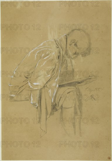 The Chronicler (recto and verso), April 5, 1888 (recto); April 6, 1888 (verso). Creator: Max Klinger.