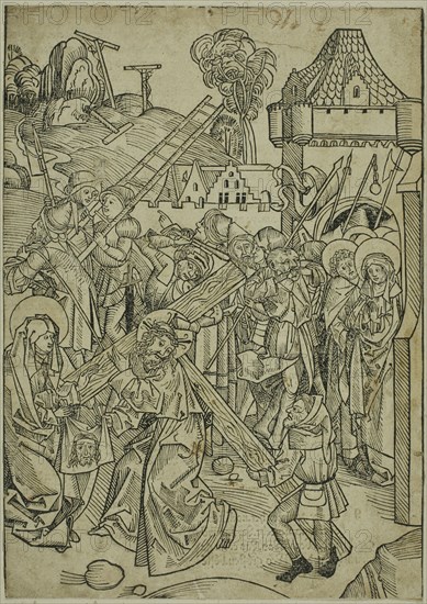 Christ Bearing the Cross, page 81, from the Treasury (Schatzbehalter), 1491. Creator: Michael Wolgemut.