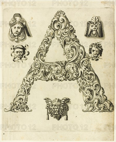 Letter A, 1630. Creator: Pierre Aubry.