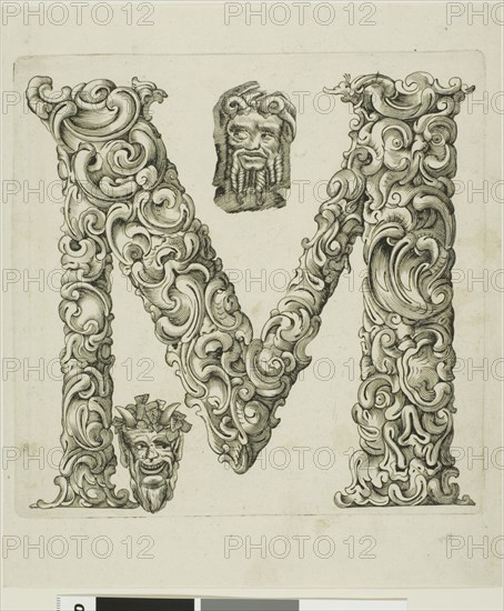 Letter M, 1630. Creator: Pierre Aubry.