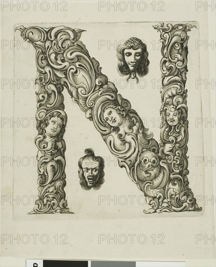 Letter N, 1630. Creator: Pierre Aubry.