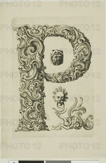 Letter P, 1630. Creator: Pierre Aubry.