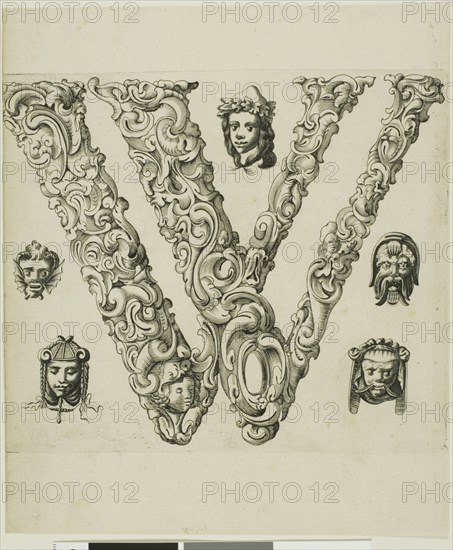 Letter W, 1630. Creator: Pierre Aubry.