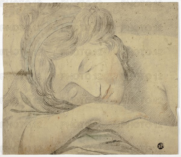 Sleeping Woman With Head on Arms, n.d. Creator: Unknown.