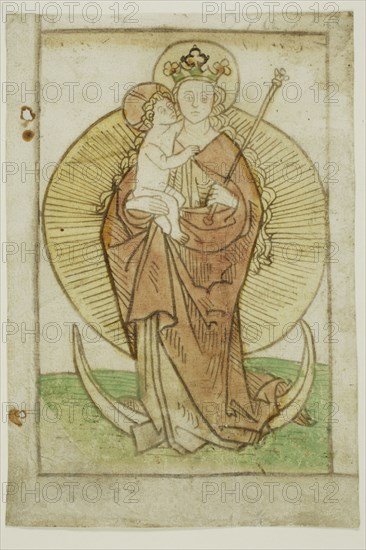 The Virgin and Child with Crown and Sceptre on a Crescent, c. 1460. Creator: Unknown.