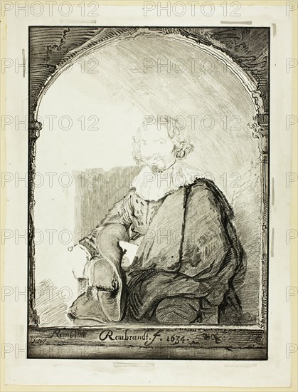 Portrait of a Man in an Arm Chair..., published 1821. Creator: Christian Josi.