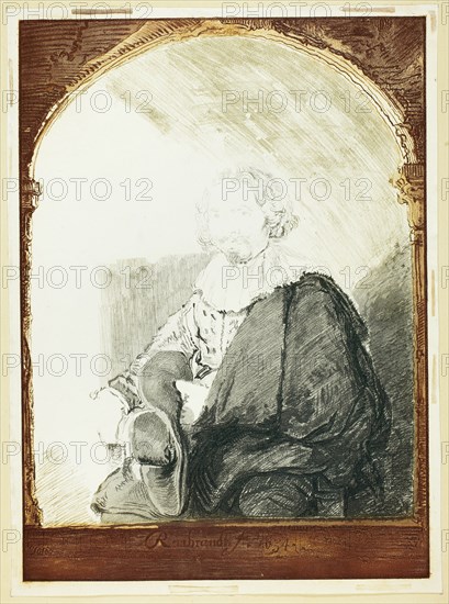 Portrait of a Man in an Arm Chair..., published 1821. Creator: Christian Josi.