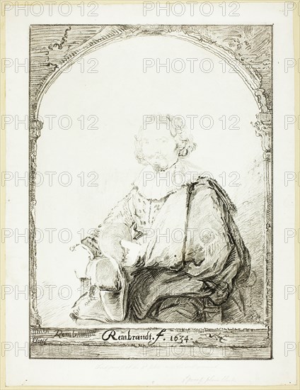 Portrait of a Man in an Arm Chair..., published 1821. Creator: Christian Josi.