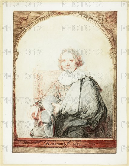 Portrait of a Man in an Arm Chair..., published 1821. Creator: Christian Josi.