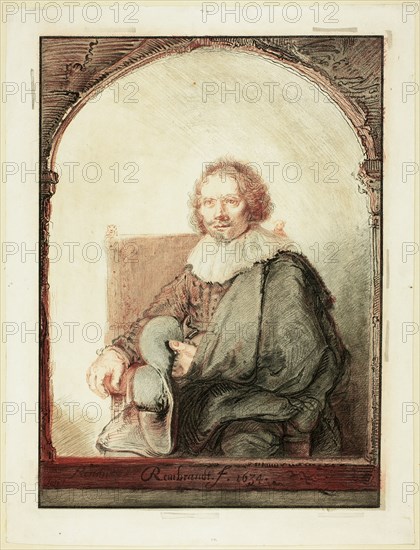 Portrait of a Man in an Arm Chair..., published 1821. Creator: Christian Josi.