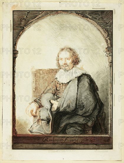 Portrait of a Man in an Arm Chair..., published 1821. Creator: Christian Josi.