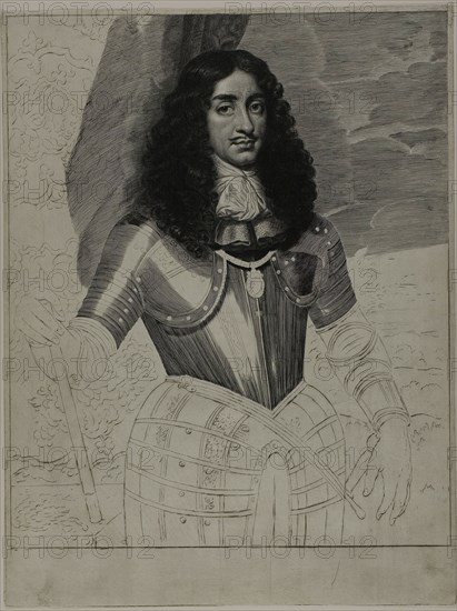 Charles II, King of England, 1660/64. Creator: Cornelis van Dalen II.