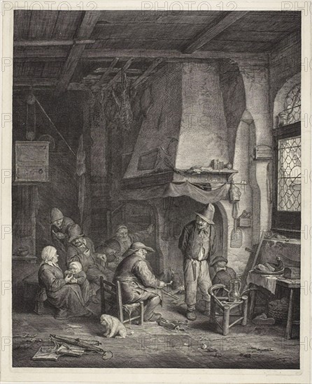 Interior, called "The Skaters", c. 1655. Creator: Cornelis de Visscher.