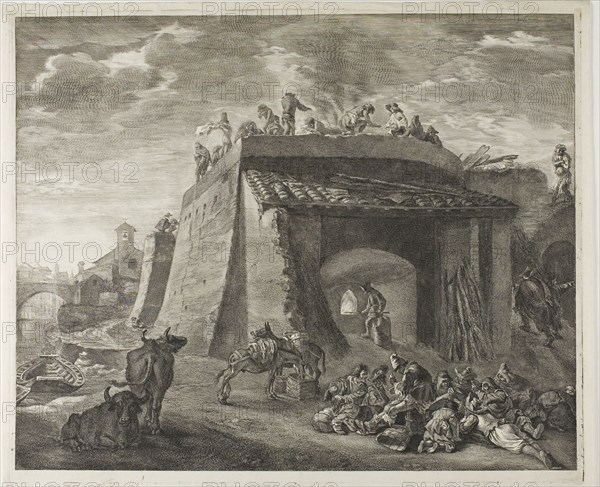 Lime-Kiln, from Cabinet Reynst, 1655-59. Creator: Cornelis de Visscher.