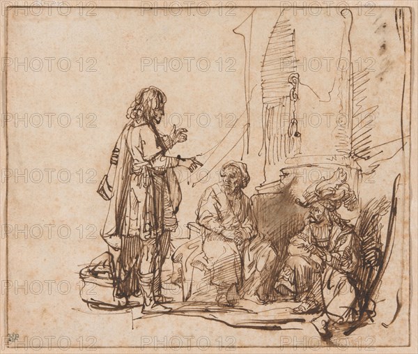 Joseph Interpreting the Prisoners' Dreams, c. 1638. Creator: Govaert Flinck.