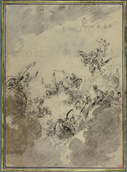 Study for Apotheosis of Hercules, c. 1746. Creator: Jacob de Wit.