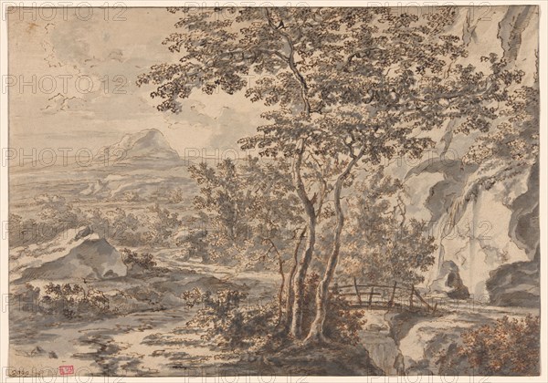 Italian Landscape with a Bridge, 1642/52. Creator: Jan Dirksz Both.