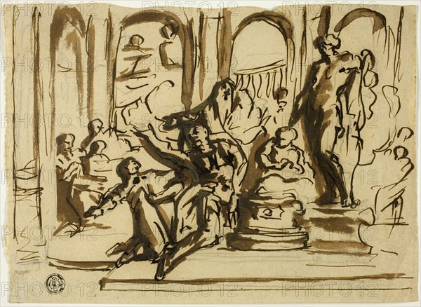 Sacrificial Scene, n.d. Creators: Jan Luyken, Abraham Jansz van Diepenbeeck.