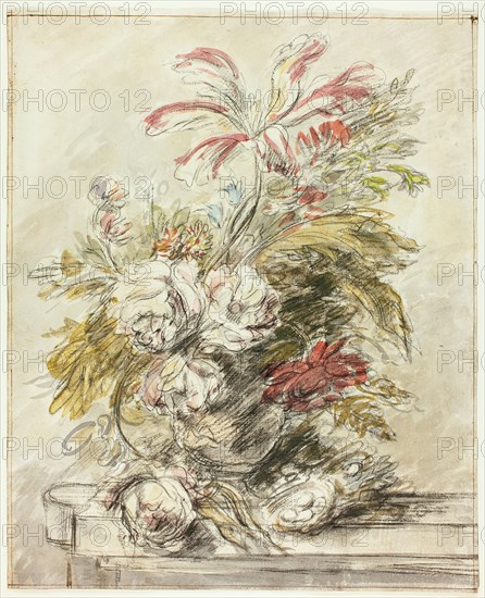 A Flower Piece, n.d. Creator: Jan van Huysum.