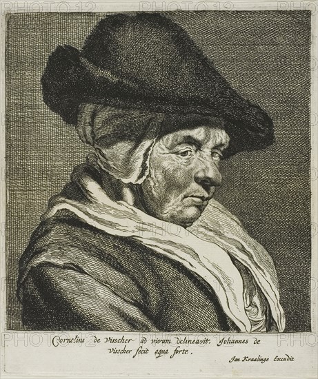 Portrait of an Old Woman, Visscher's Mother, n.d. Creator: Cornelis de Visscher.