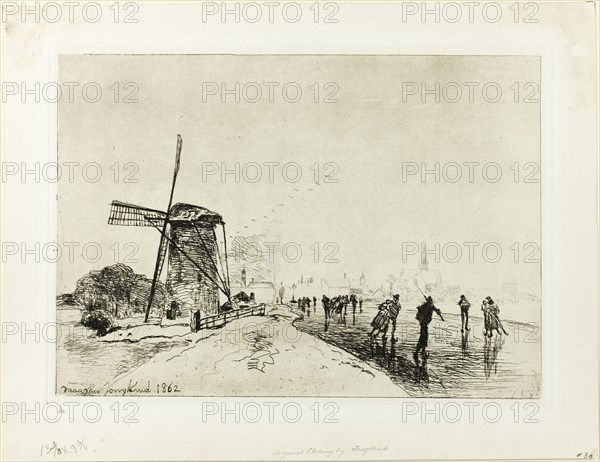 View of the Town of Maassluis, 1862. Creator: Johan Barthold Jongkind.