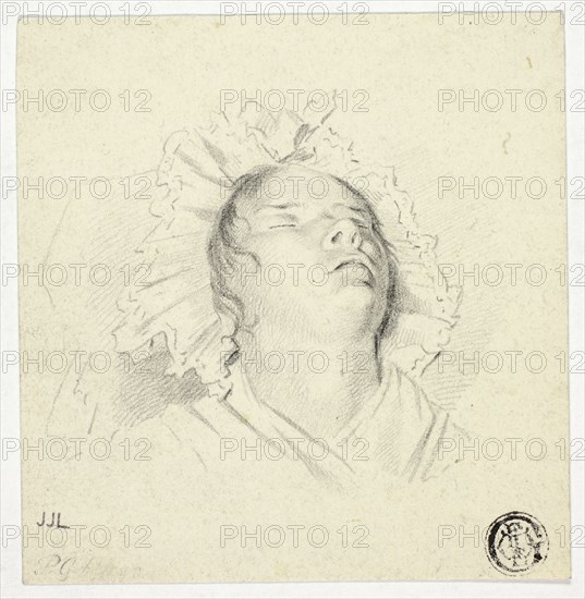 Head of Sleeping Girl, 1800. Creator: Pieter Gaal.