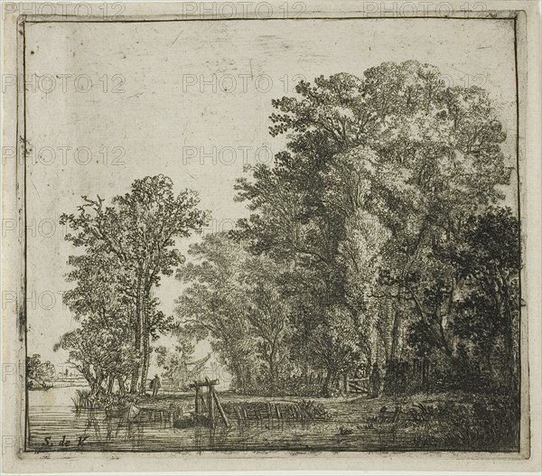 Woods Near a Canal, 1640-50. Creator: Simon de Vlieger.