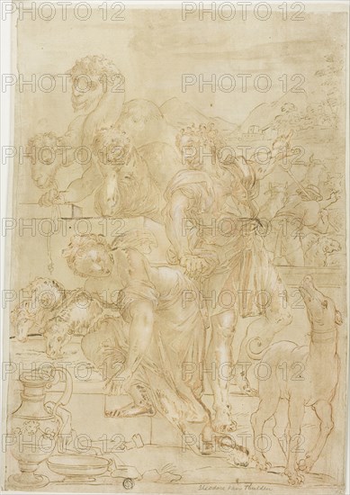 Isaac and Rebecca at Well, n.d. Creator: Theodoor van Thulden.