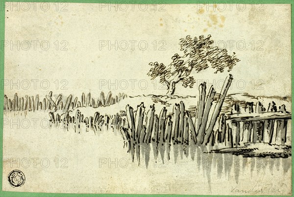 Stream with Pilings, n.d. Creator: Willem van de Velde I.