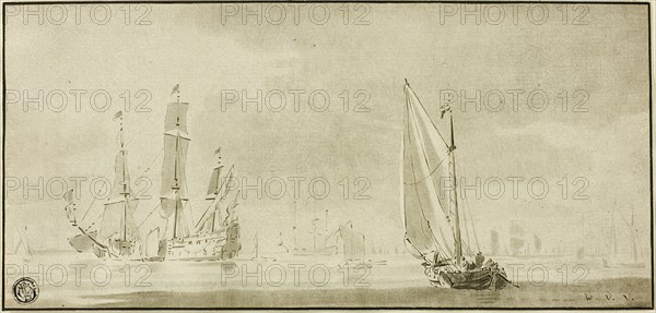 Galleons and Sailboats, n.d. Creator: Willem van de Velde the Younger.