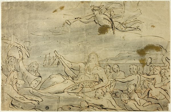 Study for Commerce or the Triumph of the Thames, 1767/80. Creator: James Barry.