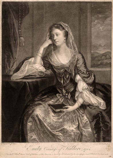 Emily, Countess of Kildare, 1754. Creator: James McArdell.