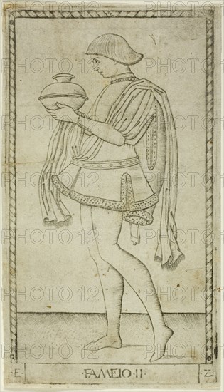 The Servant, plate two from The Ranks and Conditions of Men, c.1465. Creator: Unknown.