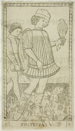 The Gentleman, plate five from The Ranks and Conditions of Men, c.1465. Creator: Unknown.