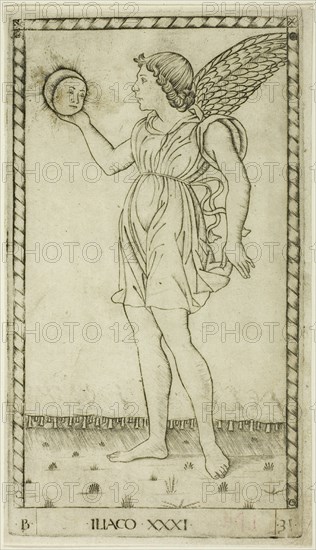 Genius of the Sun, plate 31 from Genii and Virtues, c.1465. Creator: Unknown.